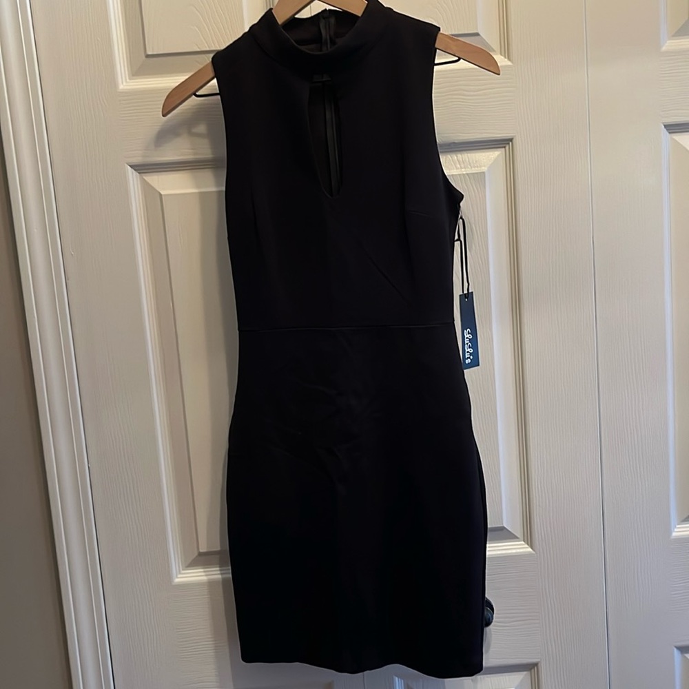 Lulus Black short Dress Keyhole - Size Small